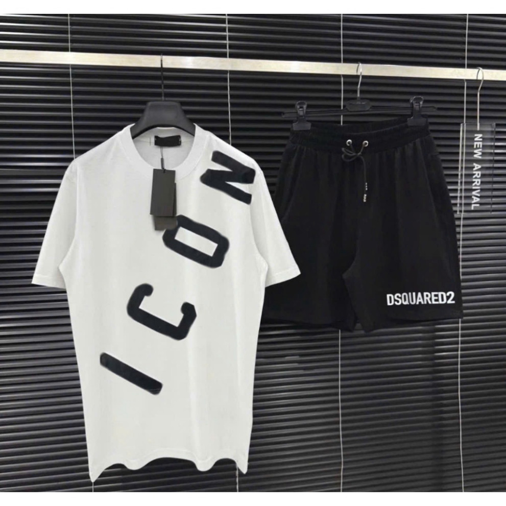Bộ Quần Áo Dsquared2 ICon Chéo To Đen Phối Quần DSQ basic Hottrend Mùa Hè 2025 Giá Siêu hạt Rẻ Mã 74