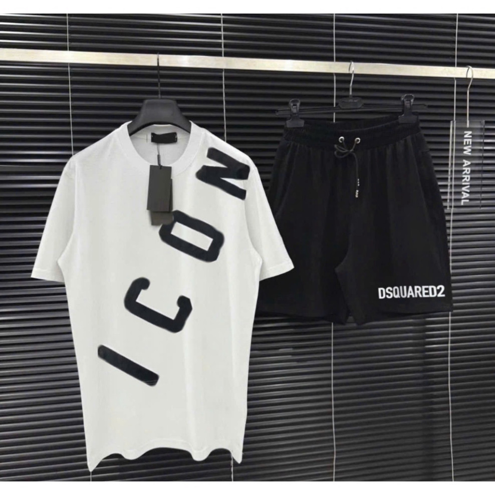 Bộ Quần Áo Dsquared2 ICon Chéo To Đen Phối Quần DSQ basic Hottrend Mùa Hè 2025 Giá Siêu hạt Rẻ Mã 74