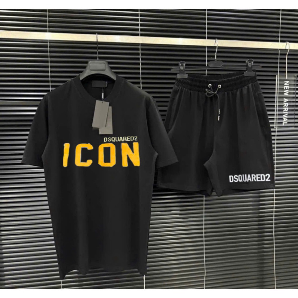 Bộ Quần Áo Dsquared2 Chữ Cam Hottrend phối Quần DSQ basic Mùa Hè Hot 2025 Mã 64