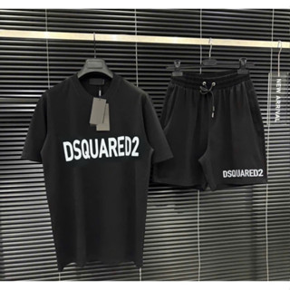  Bộ Quần Áo DSQ Chữ Trắng To Phối Quần DSQ Hottrend Basic Mùa Hè 2025 mã hàng 52 