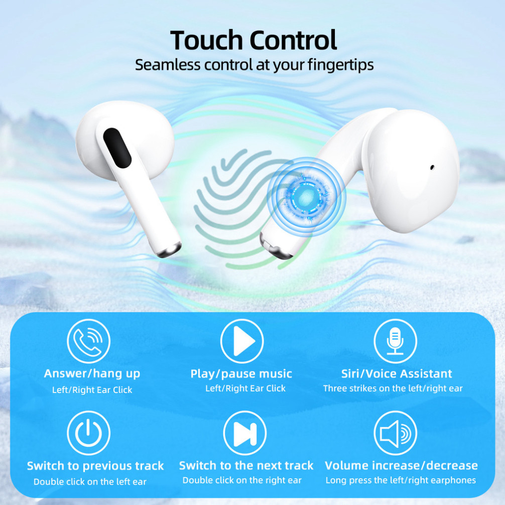 Tai nghe Bluetooth A6 Pro nhét đa chức năng giọng nói AI thông minh ngôn ngữ dịch thời gian thực | BigBuy360 - bigbuy360.vn