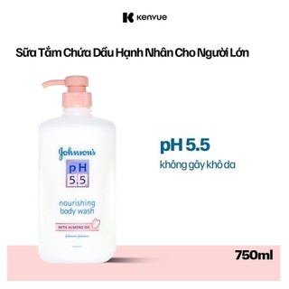   Johnson's  x Hannah  Sữa Tắm Johnson's Adult Dầu Hạnh Nhân 2 Trong 1 Ph5.5 dành cho người lớn 750ml 