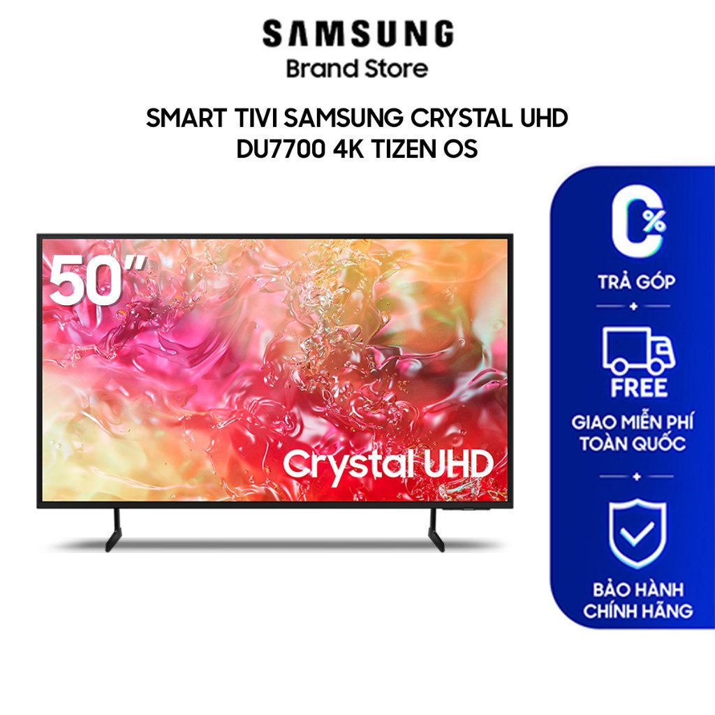[MIỄN PHÍ VẬN CHUYỂN] Smart Tivi Samsung Crystal UHD DU7700 4K Tizen OS