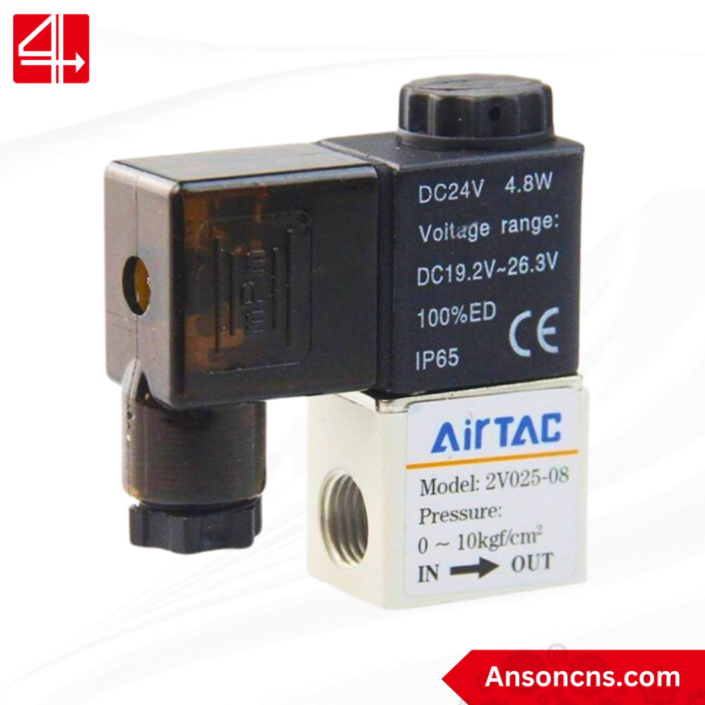Van Điện Từ Khí Nén 2 Cửa 2 Vị Trí AirTac 2V025-08