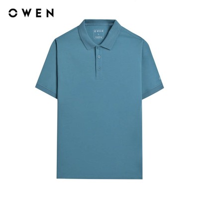 Owen - Áo polo ngắn tay Body Fit APV253614 màu Xanh bạc hà chất liệu CVC Spandex