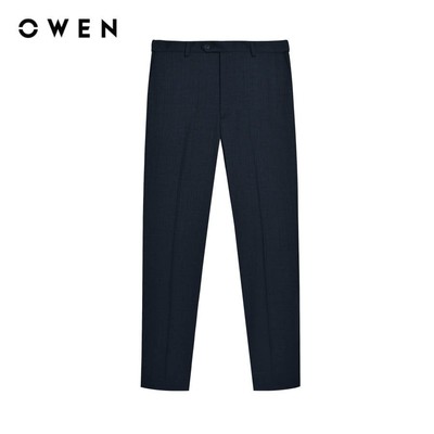 OWEN - Quần tây Slim Fit Tăng đơ QST252419 màu Xanh tím than chất liệu Polyester-Rayon-Spandex