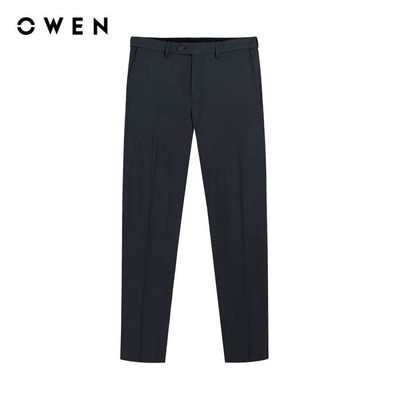 OWEN - Quần tây Slim Fit Tăng đơ QST242825 màu Xám đậm chất liệu Polyester Nano