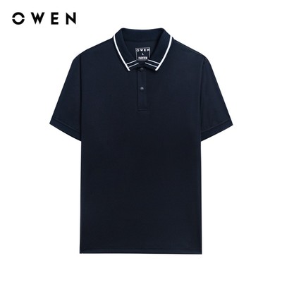 OWEN - Áo polo ngắn tay Body Fit APV243818 màu Đen chất liệu Nylon-Spandex