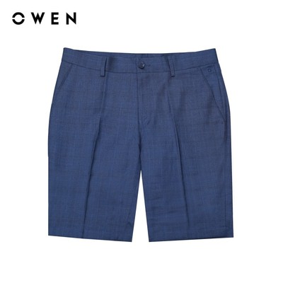 OWEN - Quần short Slim Fit SW231922 màu Xanh chất liệu TR Spandex