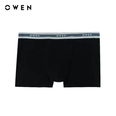 OWEN - Quần lót Lưng thun bản lớn QLB232430 màu Đen chất liệu cotton-spandex