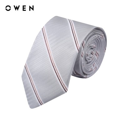 OWEN - Cà vạt CV232648 màu Ghi chất liệu Polyester