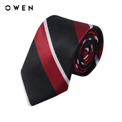 OWEN - Cà vạt CV232636 màu Đen chất liệu Polyester
