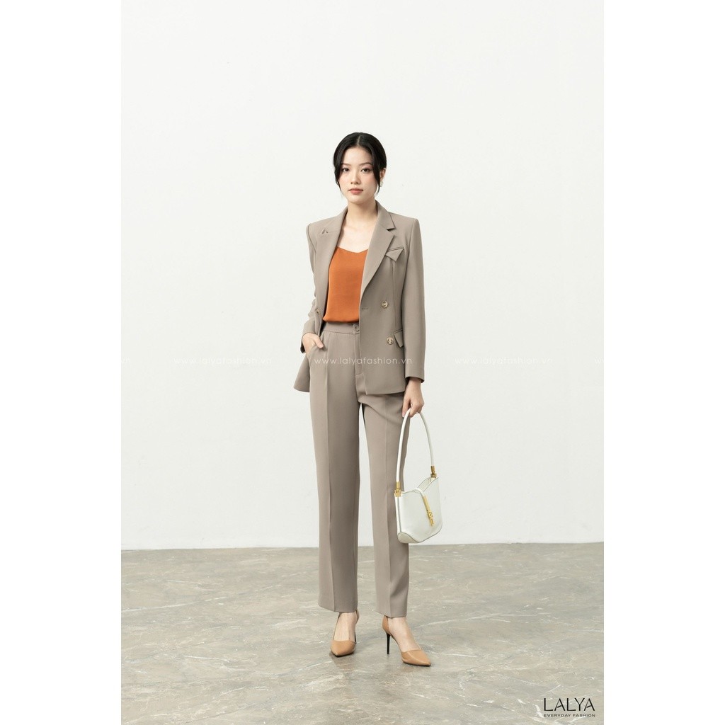 Quần ống đứng basic-Ghi_LALYA_Q086
