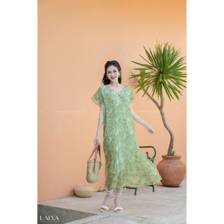 Váy suông dập ly tăm-Hoaxanh_LALYA_D538