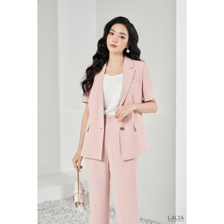 Quần ống đứng basic-Hồng_LALYA_Q086