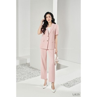 Quần ống đứng basic-Hồng_LALYA_Q086