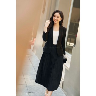 LALYA_Áo Blazer ôm dáng ngắn-Đen