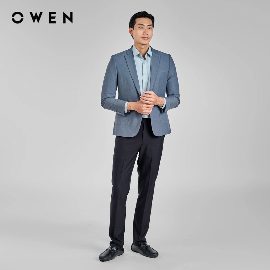OWEN - Blazer (demi) Regular Fit BL231694 màu Ghi chất liệu Polyester