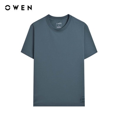 Owen - Áo t-shirt Relaxfit TSN253670 màu Xanh chất liệu CVC Spandex