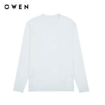 OWEN - Áo len Regular Fit ALC241292 màu Trắng chất liệu Viscose - Polyester - Nylon