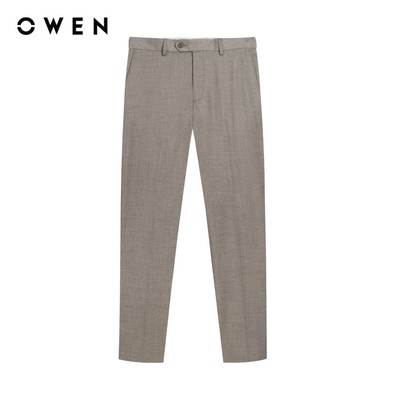Owen - Quần tây Slim Fit QS242813 màu Nâu chất liệu TR Spandex