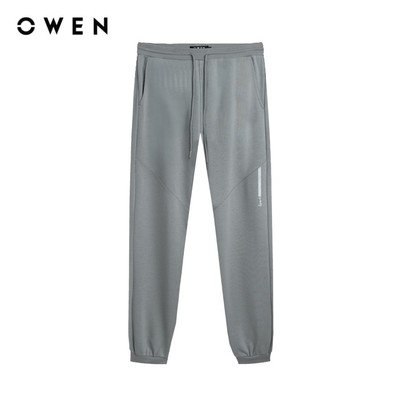 Owen - Quần nỉ Regular Fit QN241454 màu Xám chất liệu CVC Spandex