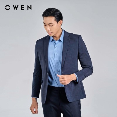OWEN - Blazer (demi) Regular Fit BL231689 màu Navy chất liệu Polyester