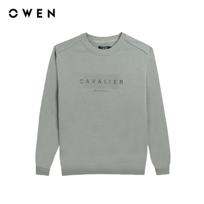 OWEN - Áo nỉ Regular Fit AN241458 màu Xám chất liệu Cotton - Polyester