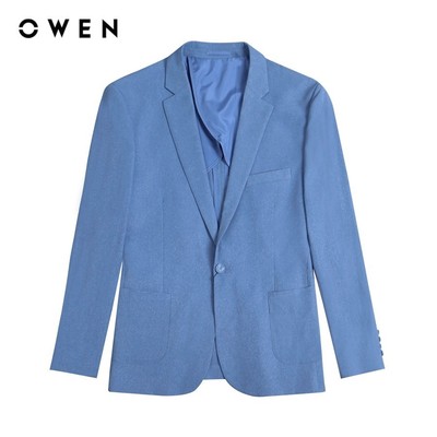 OWEN - Blazer Regular Fit BL231487 màu Xanh chất liệu Nano