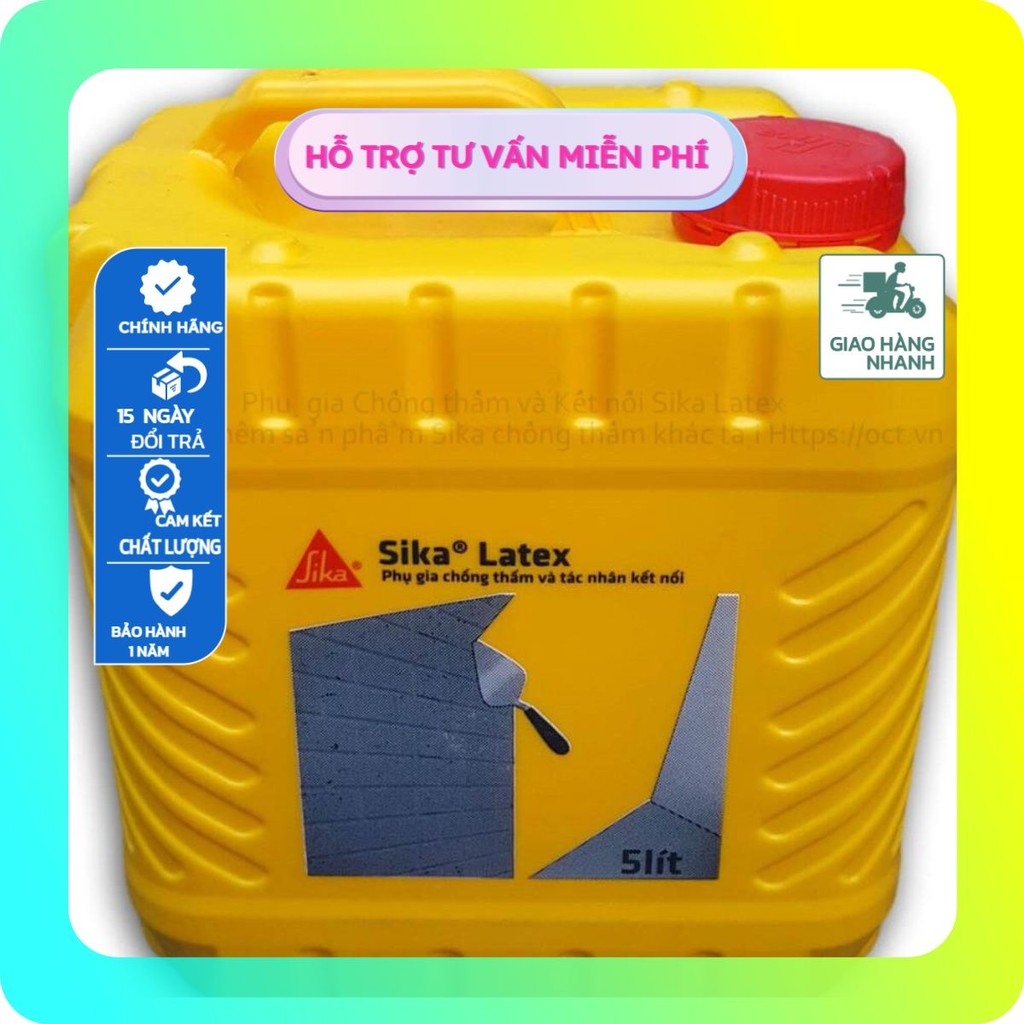 SIKA LATEX - 5L - PHỤ GIA CHỐNG THẤM