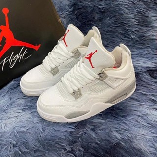 Giày Thể Thao JD4 Retro White Oreo, Giày JD4 Trắng Xám Full Box