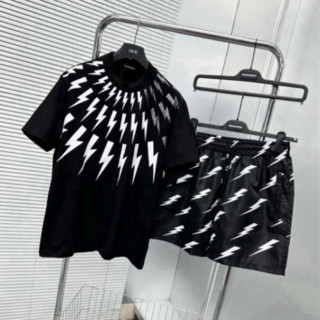 Bộ Đồ Kết Hợp Quần Gió Áo Phông Tia Sét Kiểu Cách Mới Cực Phong Cách, Bộ Quần Áo Nam Nữ Hot 2025 [M56]