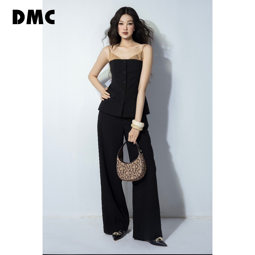 Quần suông đen kiểu nữ thời trang DMC (Black Raw Loose Pants)