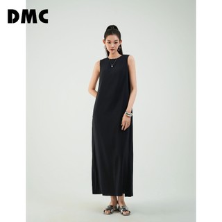  Đầm maxi sát nách xanh navi DMC  Navy Raw Maxi Dress  