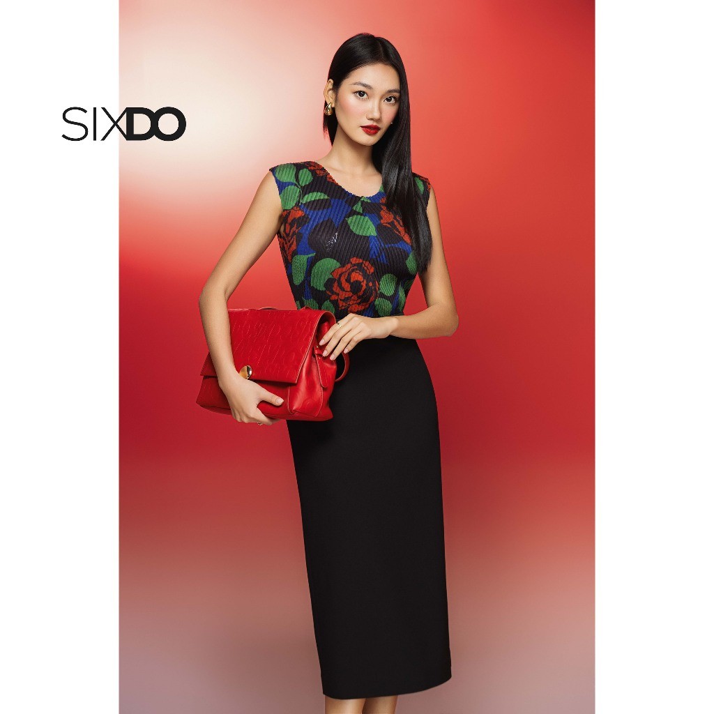 Chân váy đen bút chì SIXDO (Black Woven Pencil Skirt)