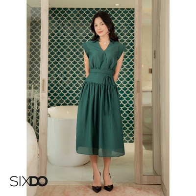 Áo voan tơ sát nách cổ tim SIXDO (Cap Sleeves Top)