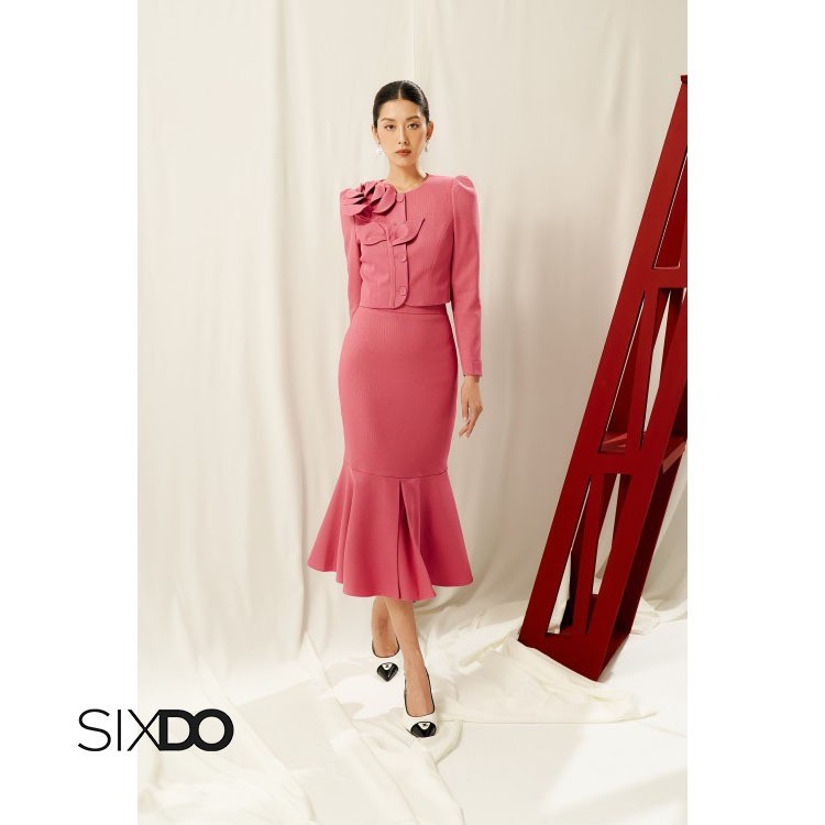 Chân váy thô đuôi cá SIXDO (Midi Raw Skirt)