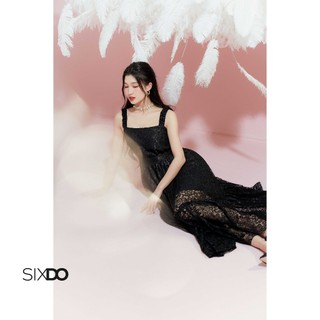 Đầm ren hoa strappy SIXDO (Floral Strappy Midi Lace Dress)