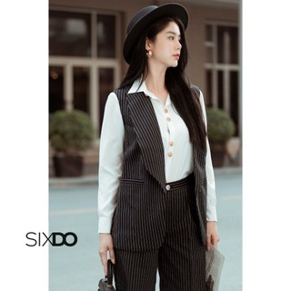 Quần sooc kẻ nền đen SIXDO (Black Stripe Woven Pants)