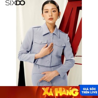 Áo vest nữ dài tay dáng lửng SIXDO (Grayish Brown Raw Vest)