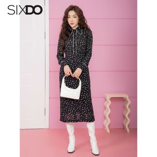 Đầm chiffon họa tiết tim SIXDO (Midi Chiffon Dress)