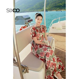 Đầm voan midi hoa poppy SIXDO (Cream Poppy Midi Voile Dress)