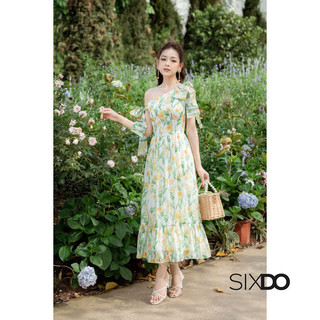 Đầm midi hoa SIXDO-Z (Z-White Floral One Shoulder Midi Dress)