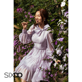 Đầm tơ dáng xòe SIXDO (Light Purple Ruffle Mini Dress)