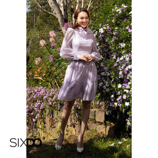 Đầm tơ dáng xòe SIXDO (Light Purple Ruffle Mini Dress)