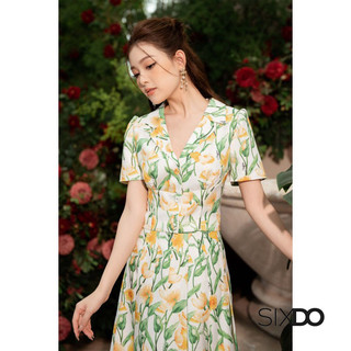 Chân váy hoa SIXDO-Z (Z-White Floral Midi Raw Skirt)