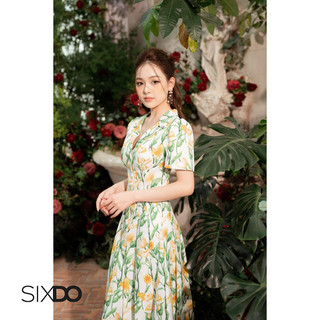 Chân váy hoa SIXDO-Z (Z-White Floral Midi Raw Skirt)
