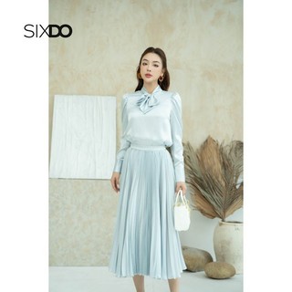 Chân váy lụa xếp li SIXDO (Pleated Midi Silk Skirt)