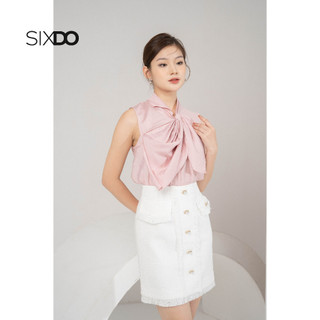 Chân váy tweed trắng SIXDO (White Mini Tweed Skirt)