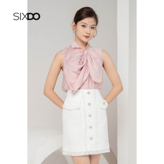 Chân váy tweed trắng SIXDO (White Mini Tweed Skirt)
